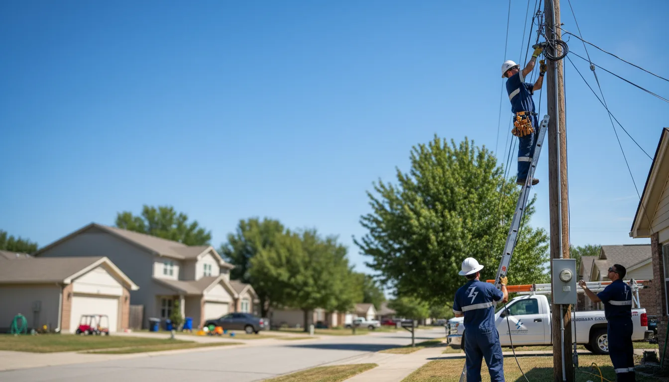 Residential electrician providing installation services in Overton, NE